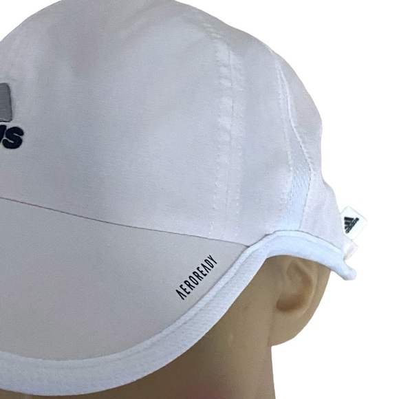 Adidas White Embroidered Aeroready Baseball Cap OSFA New without tags - Picture 3 of 6